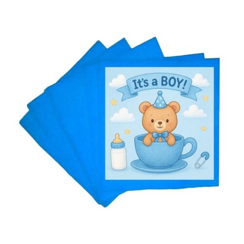 Guardanapo de Papel Personalizado Chá de Bebê Menino