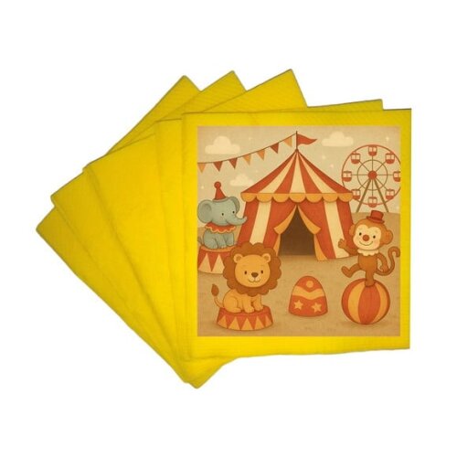 Guardanapo de Papel Personalizado Circo Vintage
