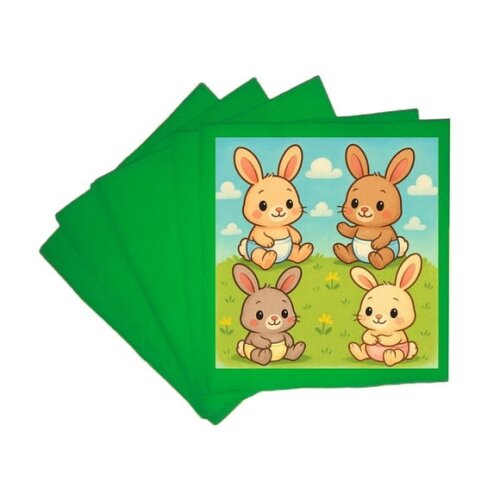 Guardanapo de Papel Personalizado Coelhinhos Baby
