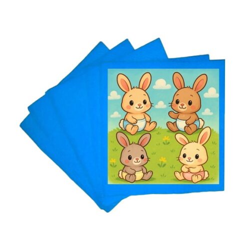 Guardanapo de Papel Personalizado Coelhinhos Baby
