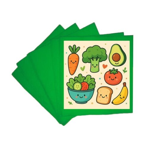 Guardanapo de Papel Personalizado Comidinhas Saudáveis