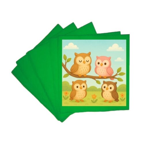 Guardanapo de Papel Personalizado Corujinhas