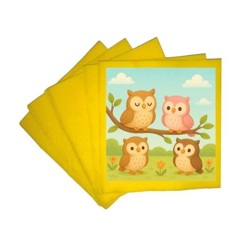Guardanapo de Papel Personalizado Corujinhas