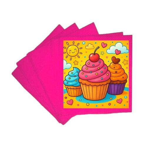 Guardanapo de Papel Personalizado Cupcakes