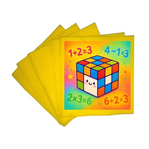 Guardanapo de Papel Personalizado Cubo Mágico