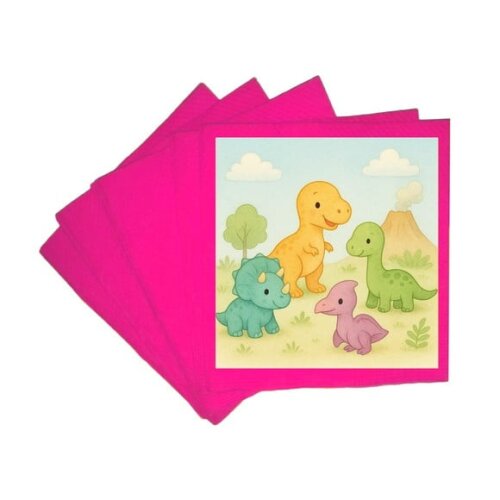 Guardanapo de Papel Personalizado Dinossauros Baby