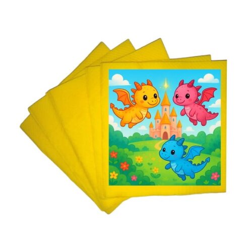 Guardanapo de Papel Personalizado Dragões