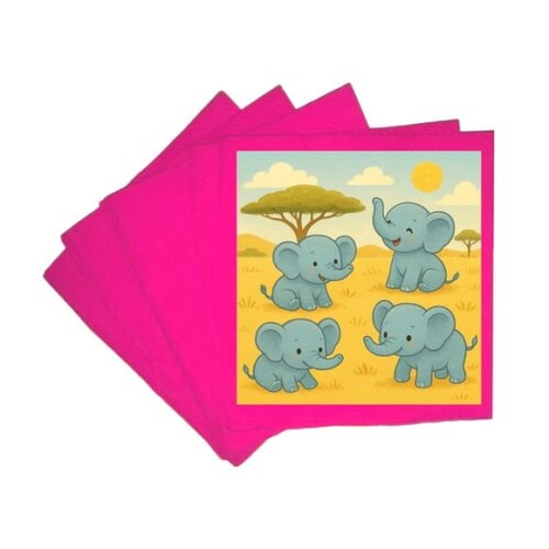 Guardanapo de Papel Personalizado Elefantinhos