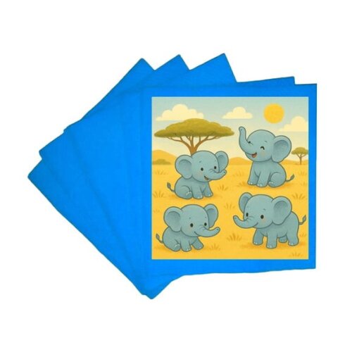 Guardanapo de Papel Personalizado Elefantinhos
