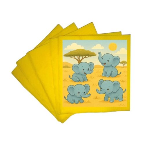 Guardanapo de Papel Personalizado Elefantinhos