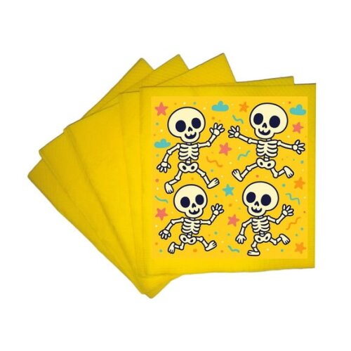 Guardanapo de Papel Personalizado Esqueletinhos Kids