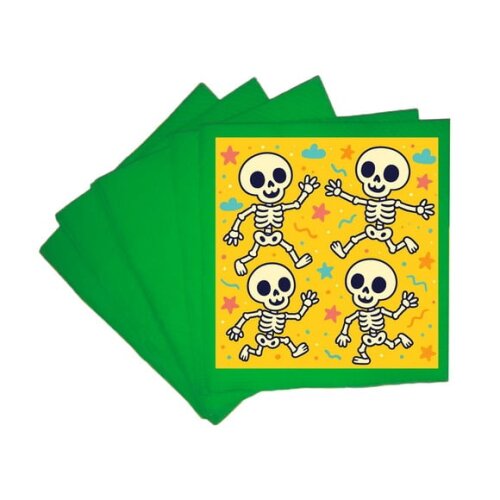 Guardanapo de Papel Personalizado Esqueletinhos Kids