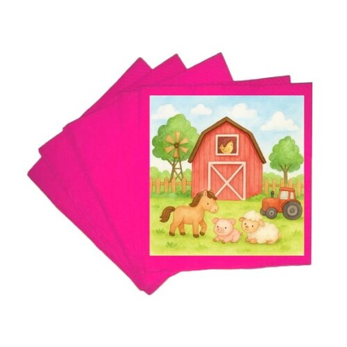 Guardanapo de Papel Personalizado Fazendinha Aquarela