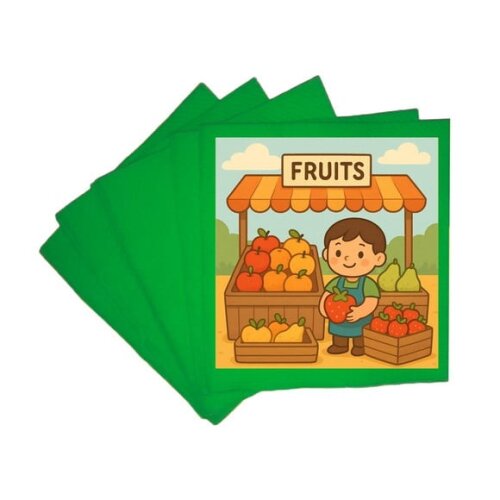 Guardanapo de Papel Personalizado Feira de Frutas