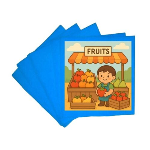 Guardanapo de Papel Personalizado Feira de Frutas