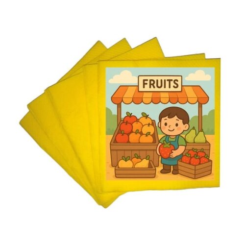 Guardanapo de Papel Personalizado Feira de Frutas