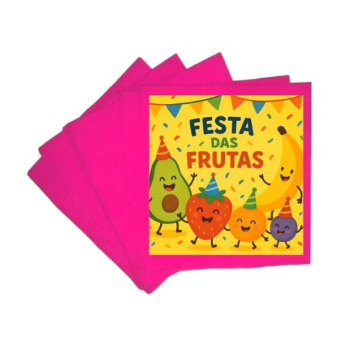 Guardanapo de Papel Personalizado Festa das Frutas
