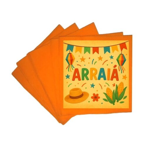 Guardanapo de Papel Personalizado Festa Junina Arraiá