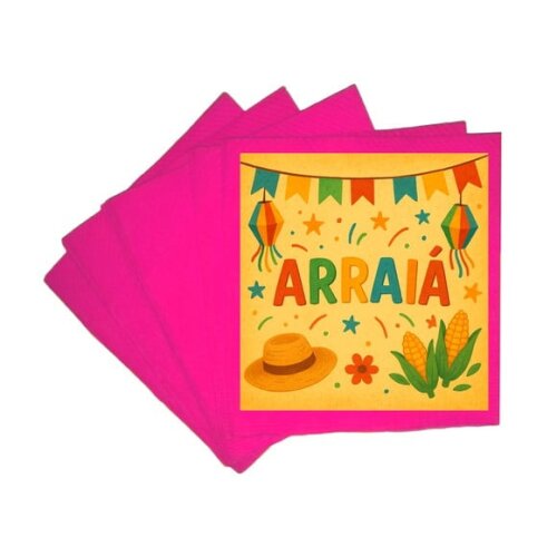 Guardanapo de Papel Personalizado Festa Junina Arraiá