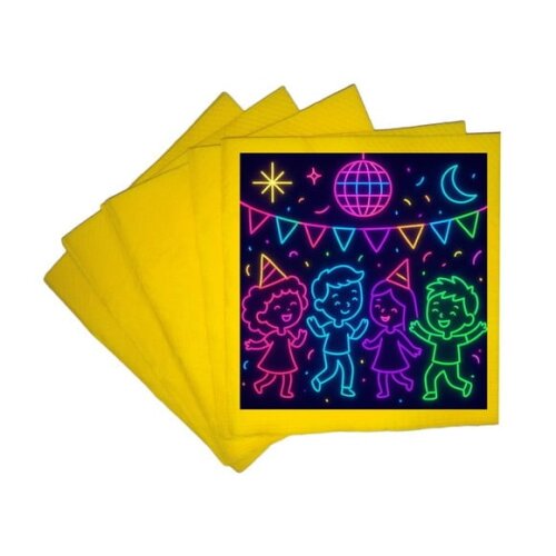 Guardanapo de Papel Personalizado Festa Neon