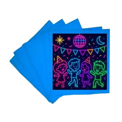 Guardanapo de Papel Personalizado Festa Neon