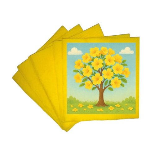 Guardanapo de Papel Personalizado Flor de Ipê Amarela