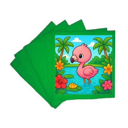 Guardanapo de Papel Personalizado Flamingo Baby