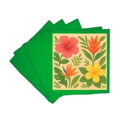 Guardanapo de Papel Personalizado Flores Tropicais