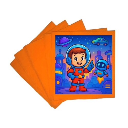 Guardanapo de Papel Personalizado Futurismo Infantil