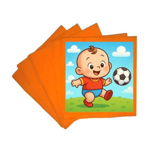 Guardanapo de Papel Personalizado Futebol Baby