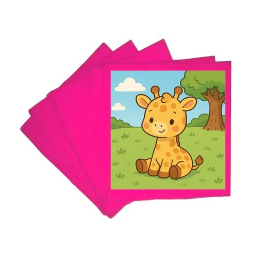 Guardanapo de Papel Personalizado Girafinha Baby
