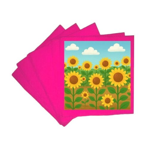 Guardanapo de Papel Personalizado Girassóis