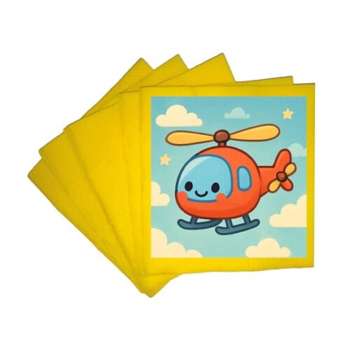 Guardanapo de Papel Personalizado Helicóptero