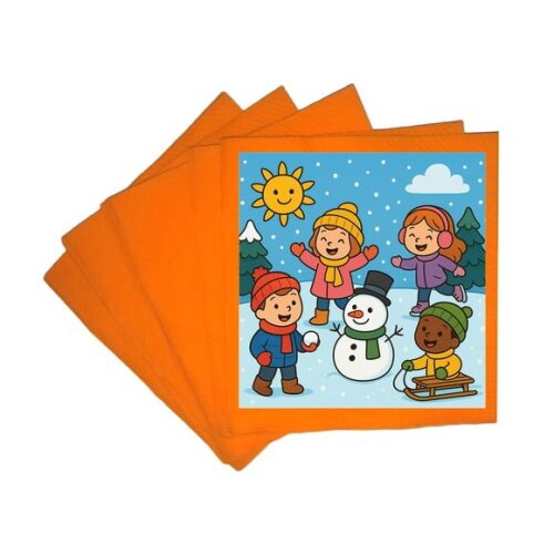 Guardanapo de Papel Personalizado Inverno Divertido