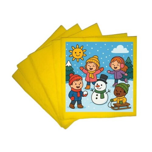 Guardanapo de Papel Personalizado Inverno Divertido