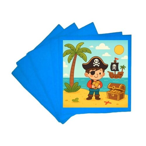 Guardanapo de Papel Personalizado Ilha Pirata
