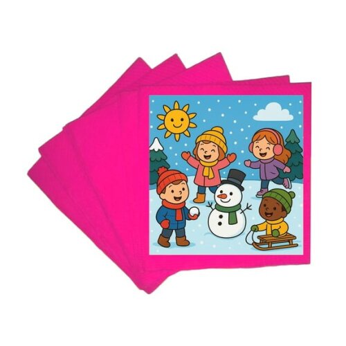 Guardanapo de Papel Personalizado Inverno Divertido