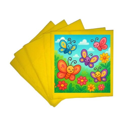 Guardanapo de Papel Personalizado Jardim das Borboletas