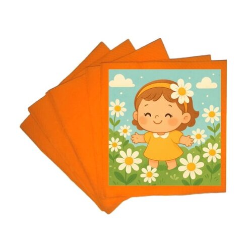 Guardanapo de Papel Personalizado Jardim das Margaridas