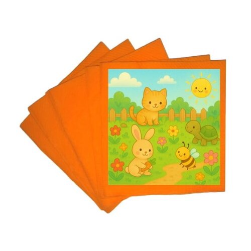 Guardanapo de Papel Personalizado Jardim dos Bichinhos