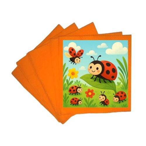 Guardanapo de Papel Personalizado Joaninhas
