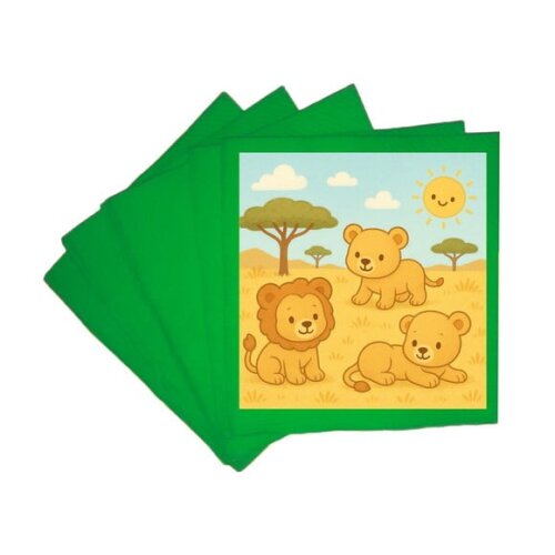 Guardanapo de Papel Personalizado Leãozinhos