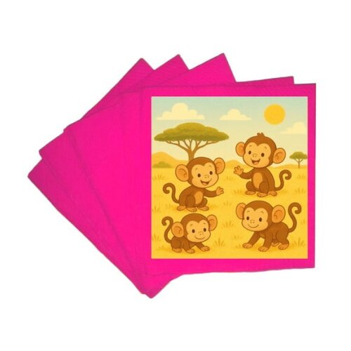 Guardanapo de Papel Personalizado Macaquinhos