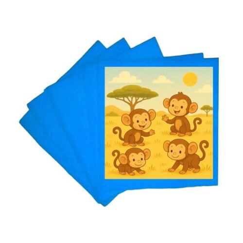 Guardanapo de Papel Personalizado Macaquinhos
