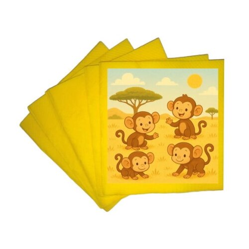 Guardanapo de Papel Personalizado Macaquinhos