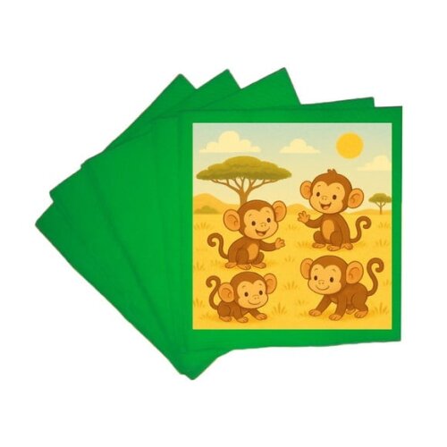 Guardanapo de Papel Personalizado Macaquinhos