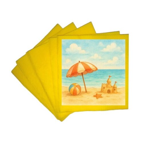 Guardanapo de Papel Personalizado Mar e Praia Aquarela
