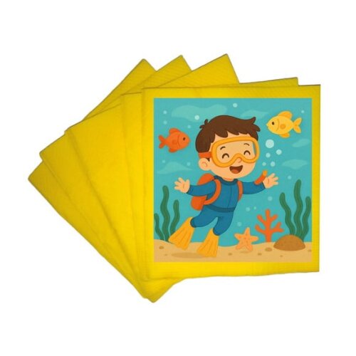 Guardanapo de Papel Personalizado Menino Mergulhador