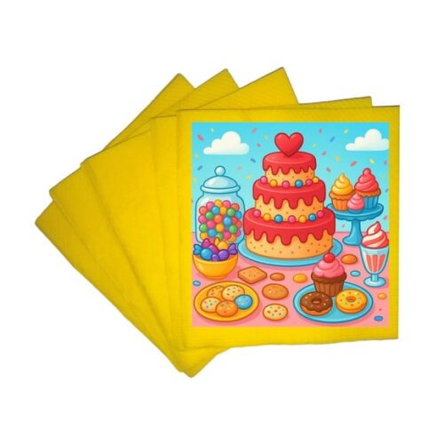 Guardanapo de Papel Personalizado Mesa Doces Coloridos