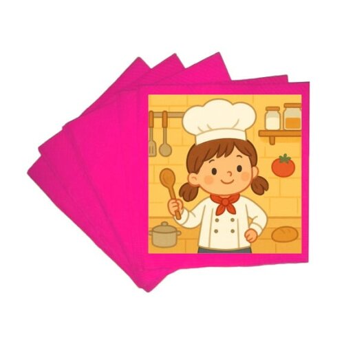 Guardanapo de Papel Personalizado Mini Chefe Menina